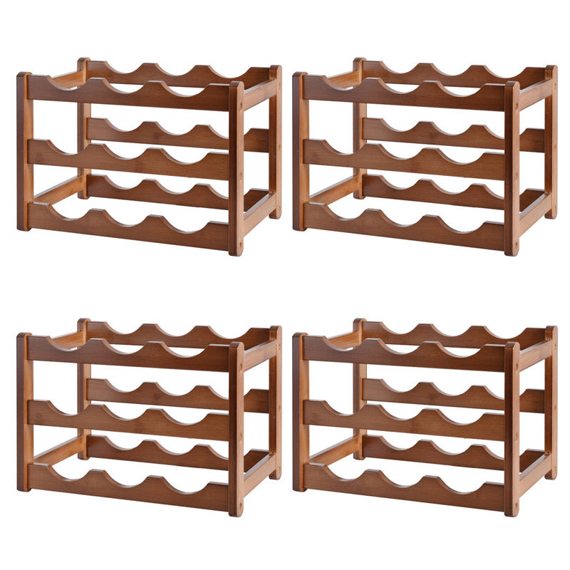 Modern Tabletop Wine Rack Solid Wood Wine Bottle Rack for Living Room