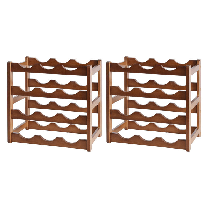 Modern Tabletop Wine Rack Solid Wood Wine Bottle Rack for Living Room