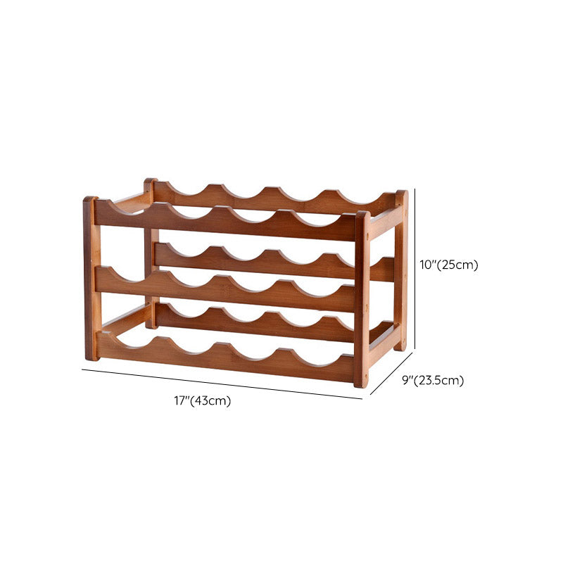 Modern Tabletop Wine Rack Solid Wood Wine Bottle Rack for Living Room