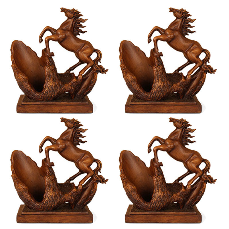 Modern Simple Tabletop Wine Rack Horse Shape Resin Wine Bottle Rack for Kitchen