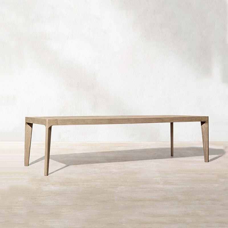 Rectangular Patio Dining Table Set 1/5 Pcs Wood Patio Dining Table with Chairs