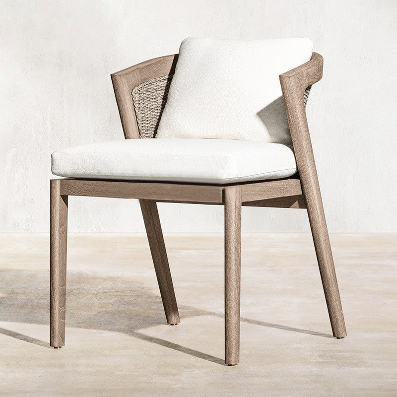 Rectangular Patio Dining Table Set 1/5 Pcs Wood Patio Dining Table with Chairs