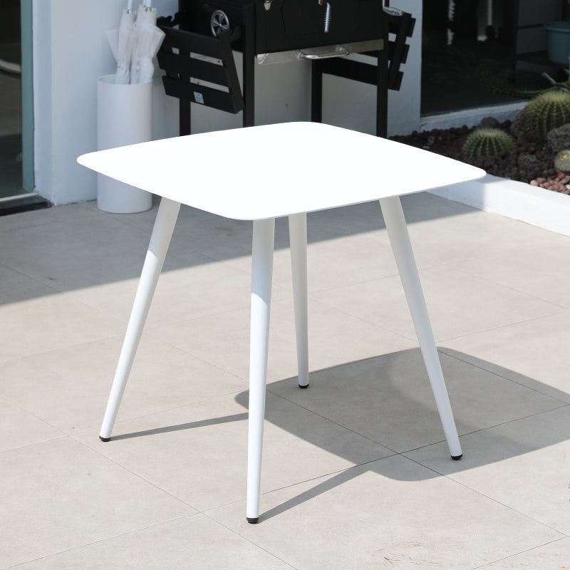 1/3/5/7 Pieces Dining Table Set White Metal Patio Dining Table Set