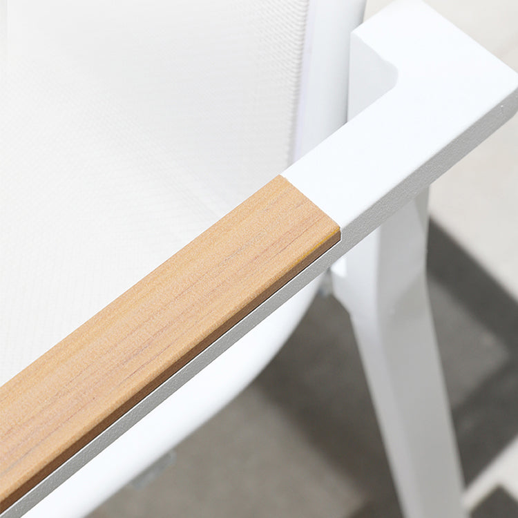 1/3/5/7 Pieces Dining Table Set White Metal Patio Dining Table Set