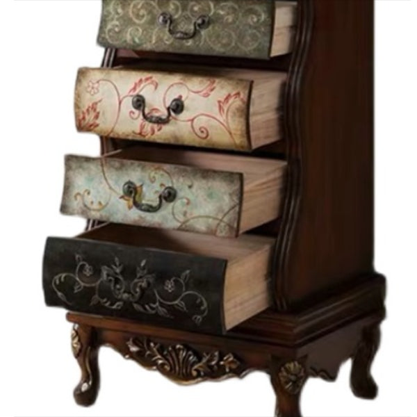 Traditional Storage Chest Solid Wood Dresser with 7 Drawers , 16.5 Inch Width