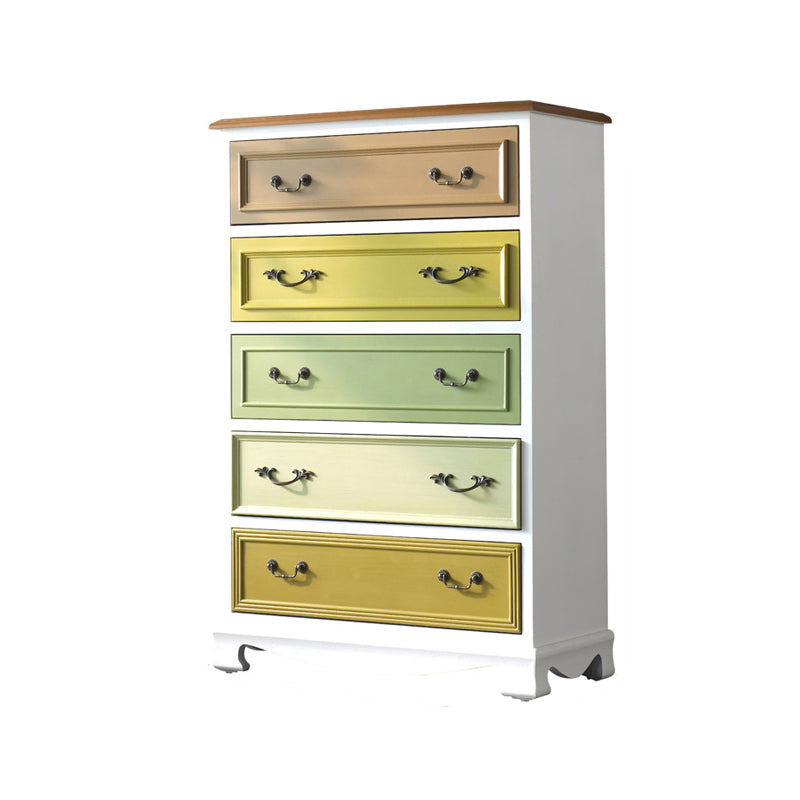 Nautical Vertical Lingerie Chest Wood Storage Chest Dresser for Bedroom