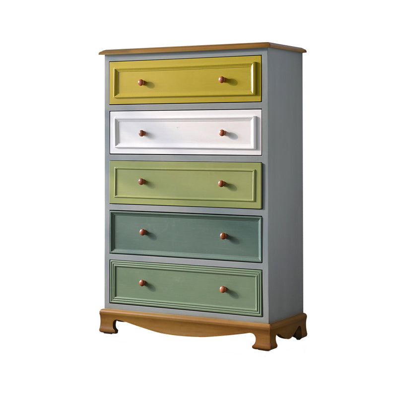 Nautical Vertical Lingerie Chest Wood Storage Chest Dresser for Bedroom