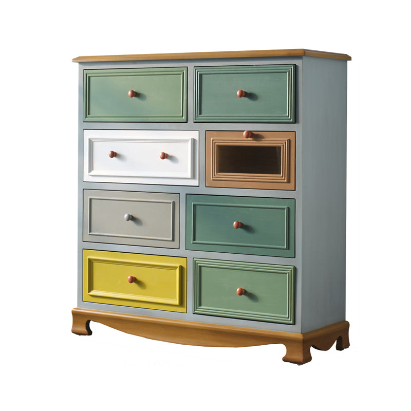 Nautical Vertical Lingerie Chest Wood Storage Chest Dresser for Bedroom