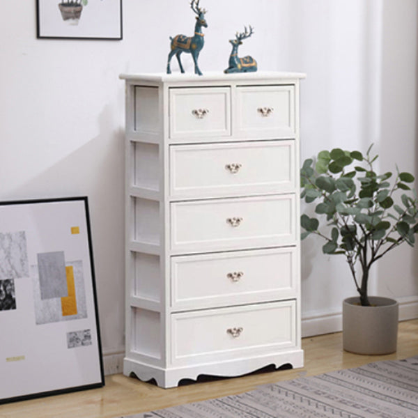 Coastal Storage Chest Solid Wood Dresser with 6/5 Drawers , 11.7 Inch W