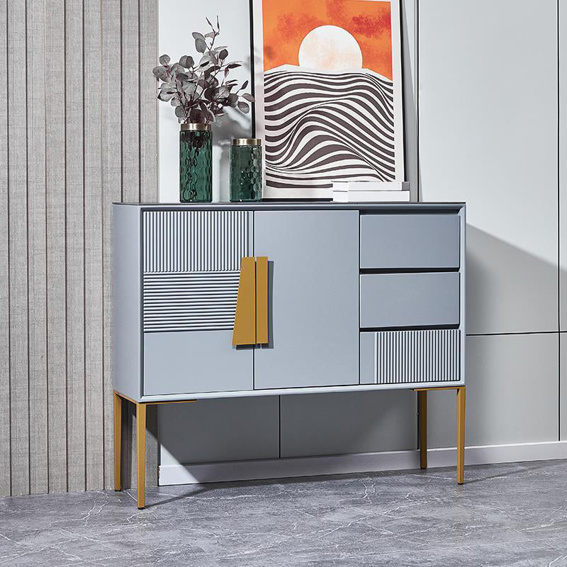 Contemporary Glam Combo Dresser Stone Storage Chest Dresser for Bedroom