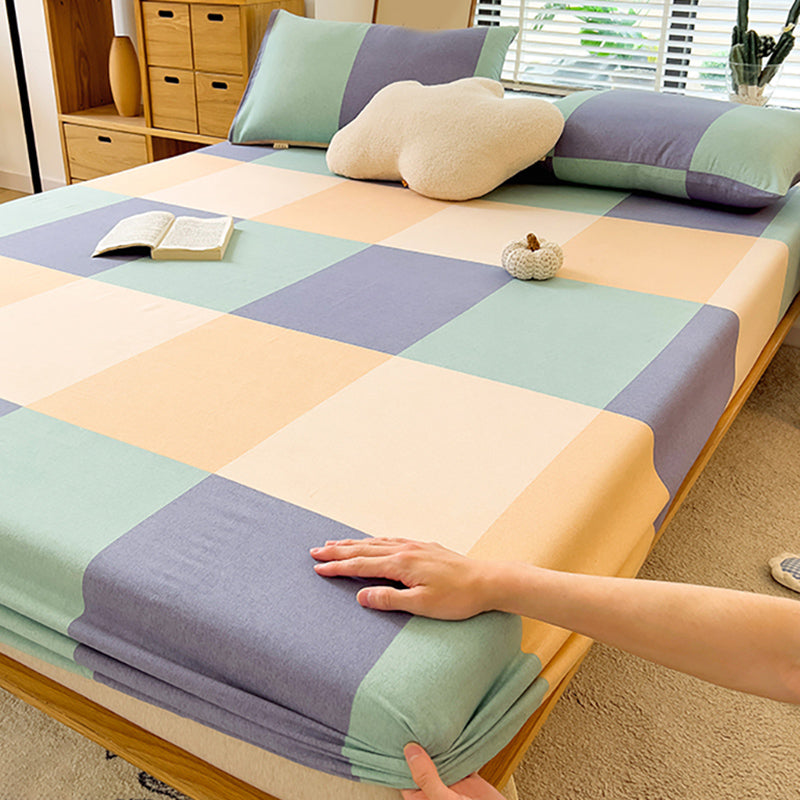 100 Cotton Bed Sheet Set Soft & Smooth Breathable Bed Sheet Set with Non-Pilling