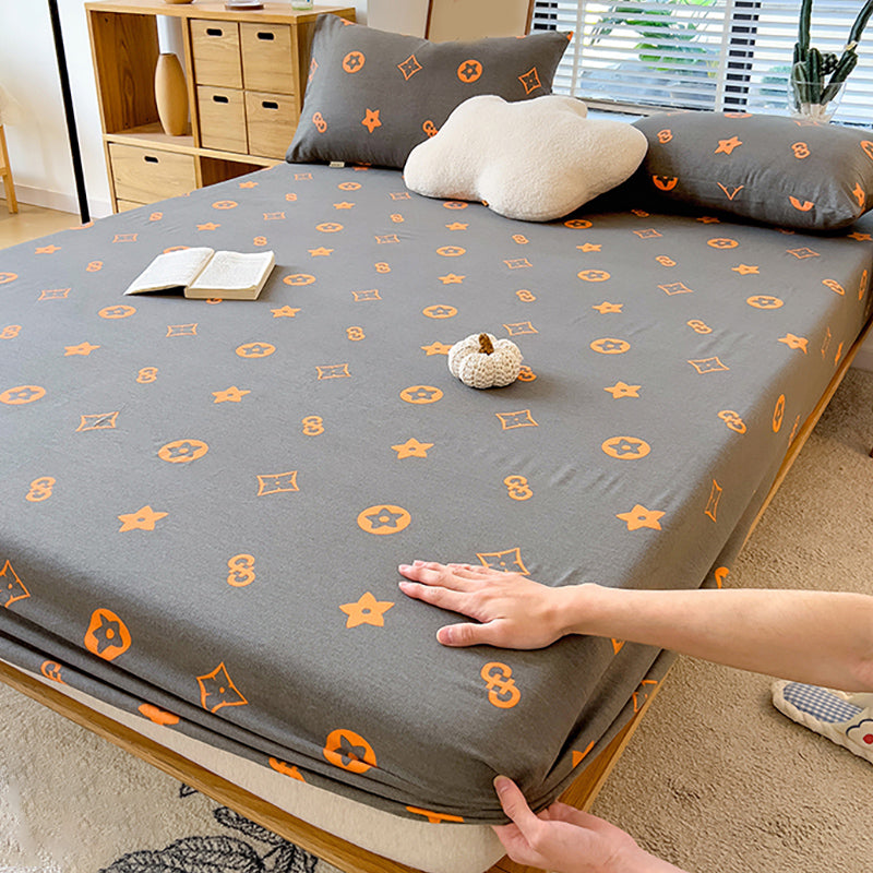 100 Cotton Bed Sheet Set Soft & Smooth Breathable Bed Sheet Set with Non-Pilling