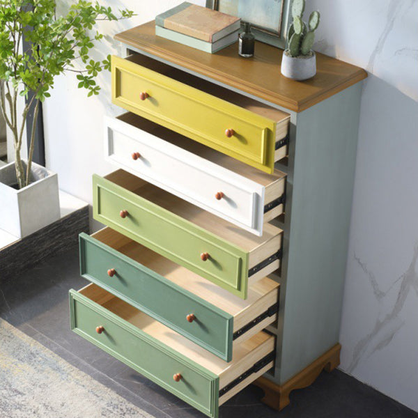 Nautical Vertical Lingerie Chest Wood Storage Chest Dresser for Bedroom