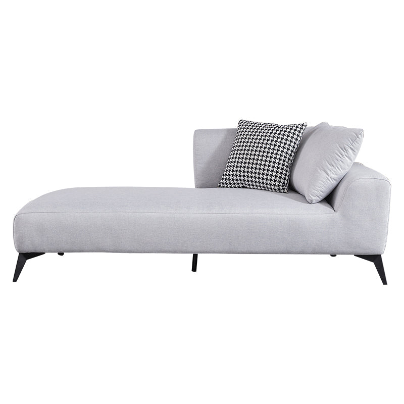 Nordic Style Chaise Solid Color Chaise Lounge Chair with Recessed Arms