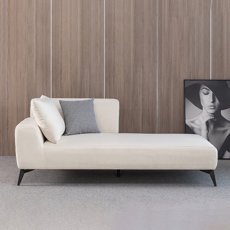 Nordic Style Chaise Solid Color Chaise Lounge Chair with Recessed Arms
