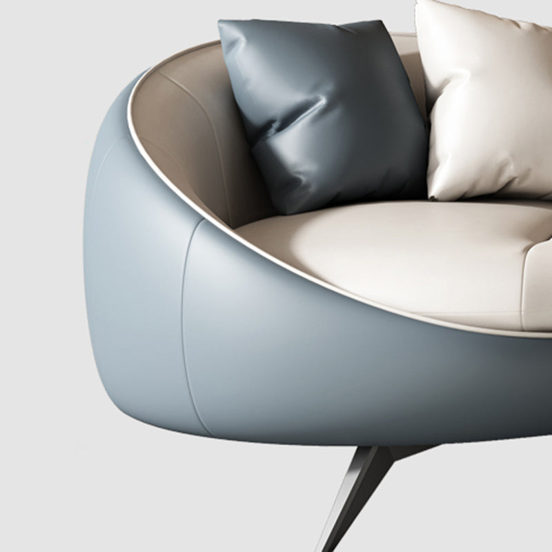 Modern Upholstered Chaise Lounge Leather Chaise with Left-Arm for Bedroom and Living Room