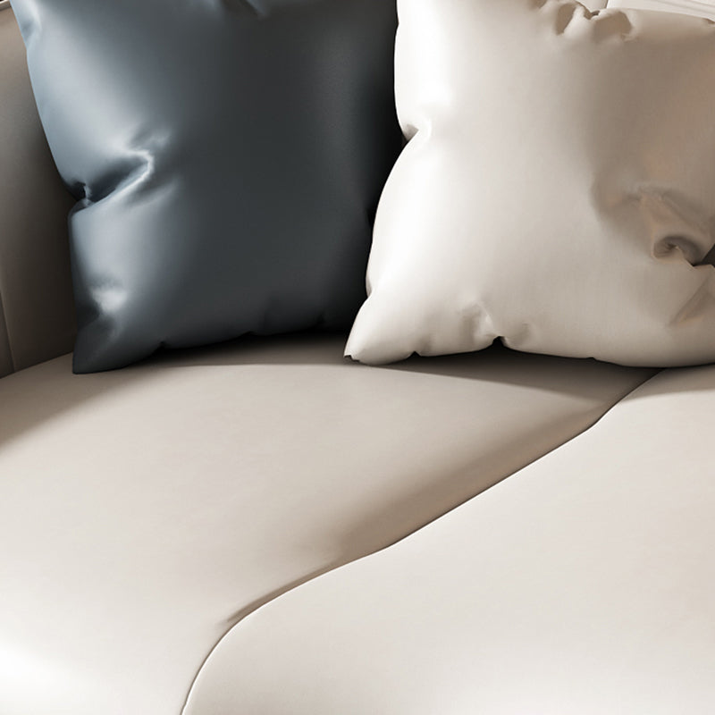 Modern Upholstered Chaise Lounge Leather Chaise with Left-Arm for Bedroom and Living Room