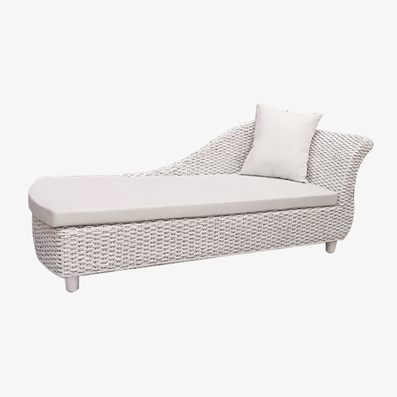 Farmhouse Style Chaise Lounge Chair Rattan Chair for Bedroom