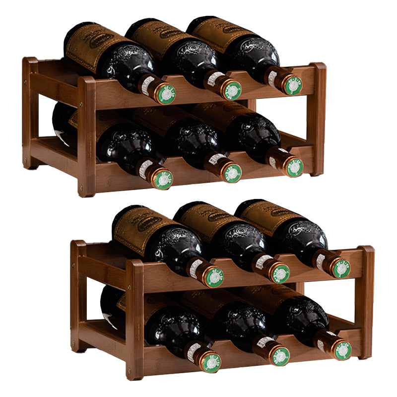 Modern Wine Rack Solid Wood Wine Bottle Rack for Living Room