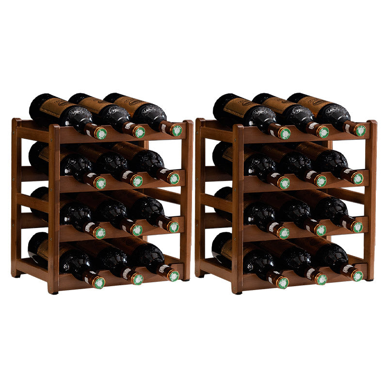 Modern Wine Rack Solid Wood Wine Bottle Rack for Living Room