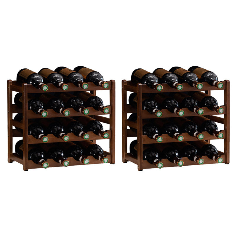 Modern Wine Rack Solid Wood Wine Bottle Rack for Living Room