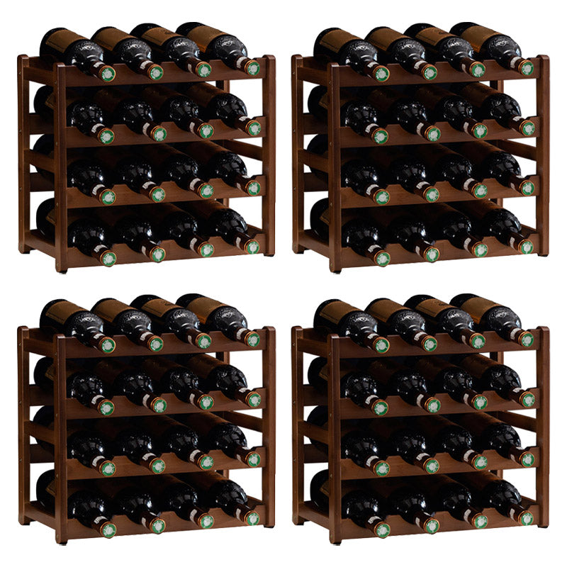 Modern Wine Rack Solid Wood Wine Bottle Rack for Living Room