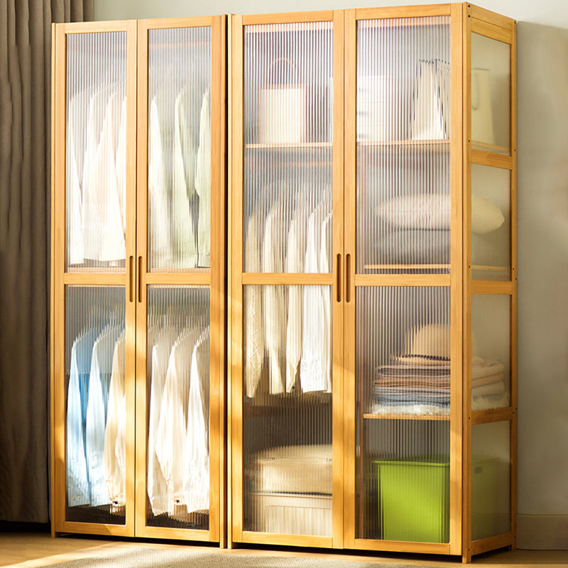 Modern Style Wardrobe Cabinet Wood Clothes Rail Wardrobe Armoire for Home