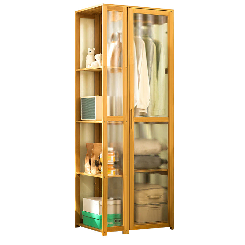 Modern Style Wardrobe Cabinet Wood Clothes Rail Wardrobe Armoire for Home