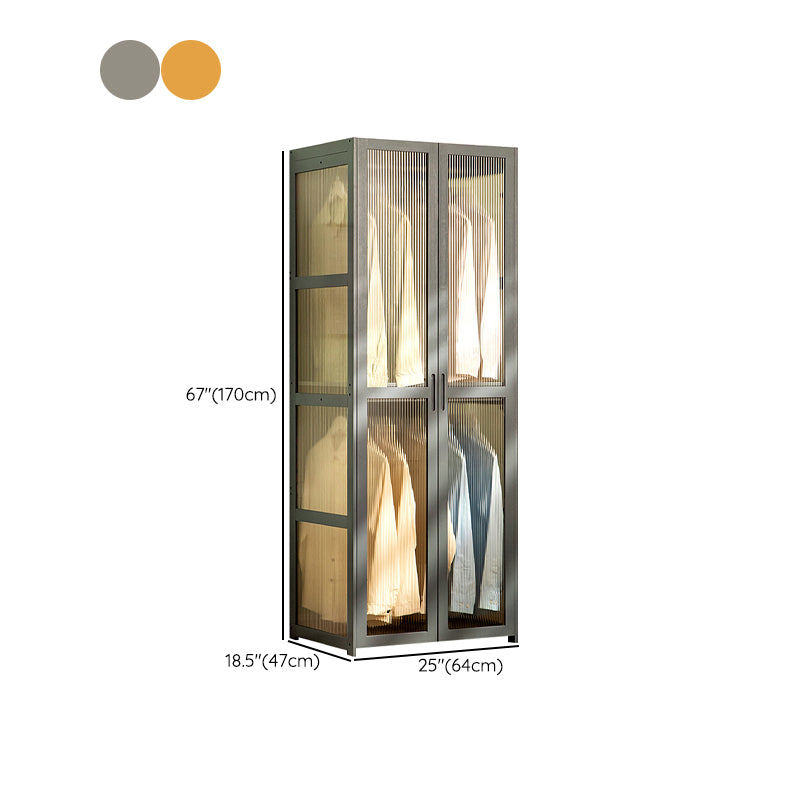 Modern Style Wardrobe Cabinet Wood Clothes Rail Wardrobe Armoire for Home