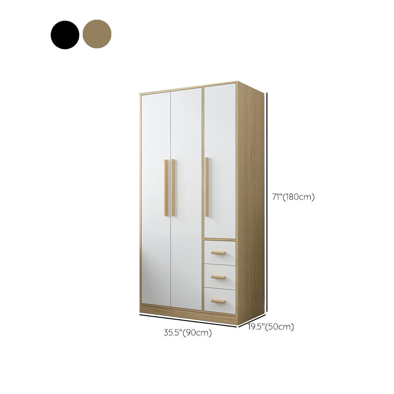 Wooden Wardrobe Cabinet Traditional Style Wardrobe for Bedroom