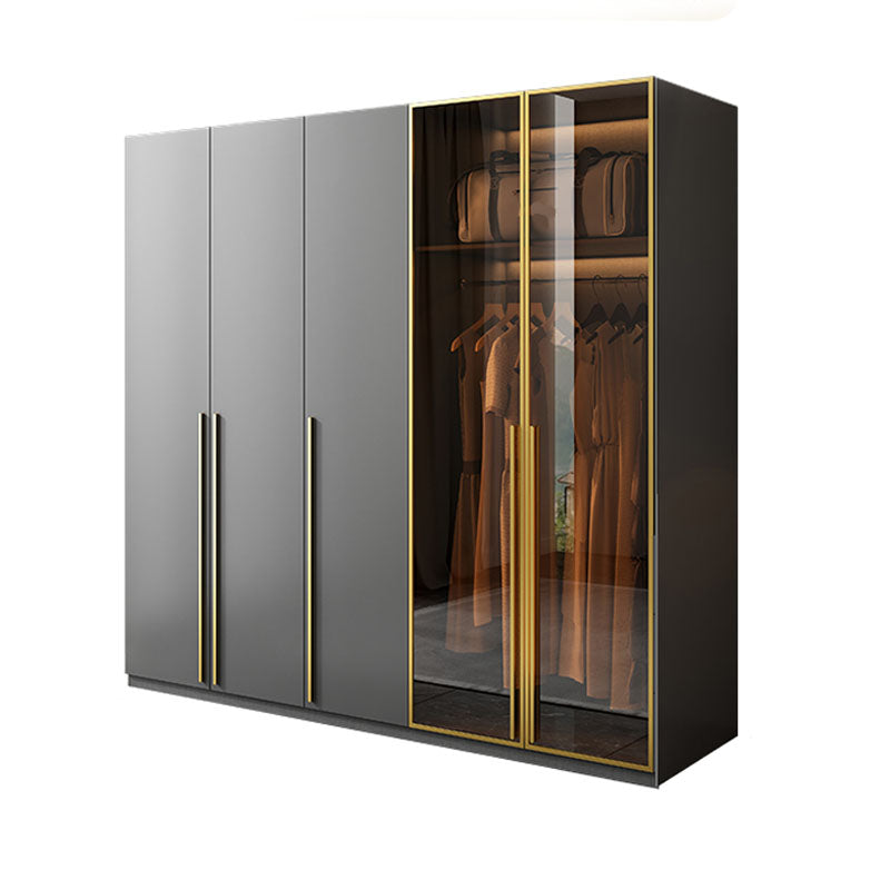 Modern Glass Wardrobe Wardrobe Armoire Wardrobe Cabinet for Home