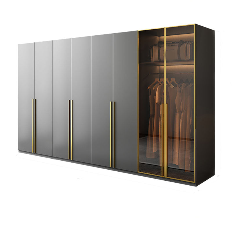 Modern Glass Wardrobe Wardrobe Armoire Wardrobe Cabinet for Home