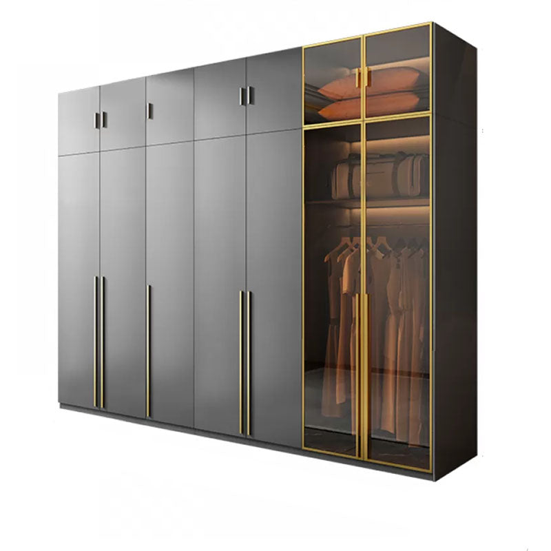 Modern Glass Wardrobe Wardrobe Armoire Wardrobe Cabinet for Home