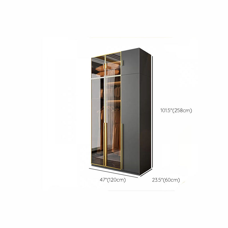 Modern Glass Wardrobe Wardrobe Armoire Wardrobe Cabinet for Home