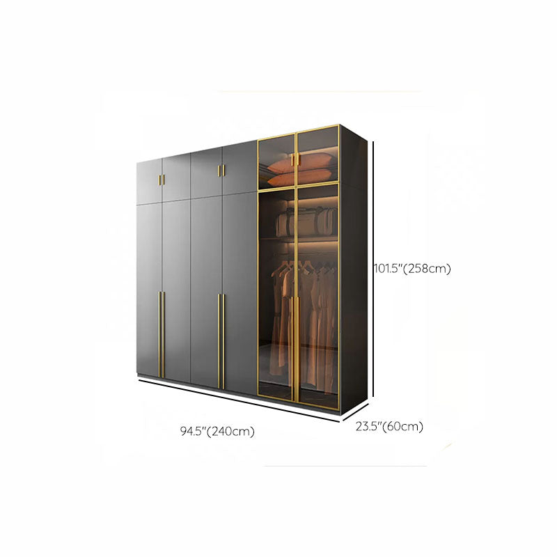 Modern Glass Wardrobe Wardrobe Armoire Wardrobe Cabinet for Home