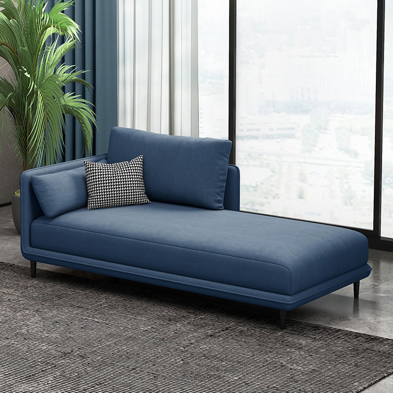Modern Chaise Lounge Faux Leather Chaise Lounge Sofa with Pillow