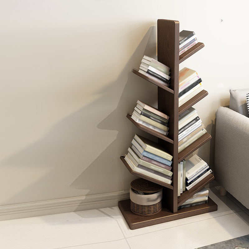 Modern Open Back Standard Book Shelf Wooden Bookcase for Study Room