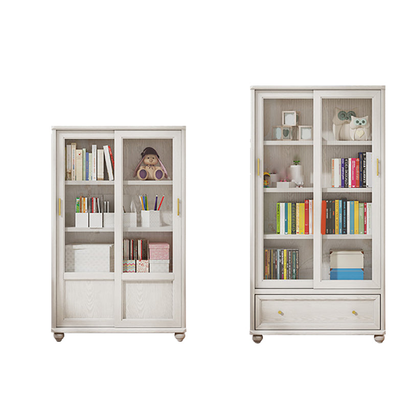 Glam Style Closed Back Bookshelf Standard Wooden Bookcase for Study Room