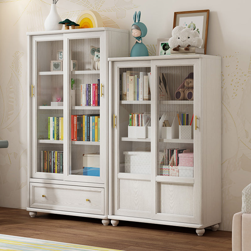 Glam Style Closed Back Bookshelf Standard Wooden Bookcase for Study Room