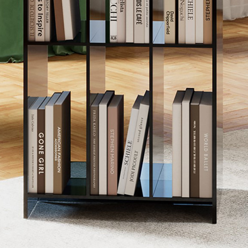 Modern Open Back Standard Bookshelf Acrylic Bookcase with Rectangular Shelves