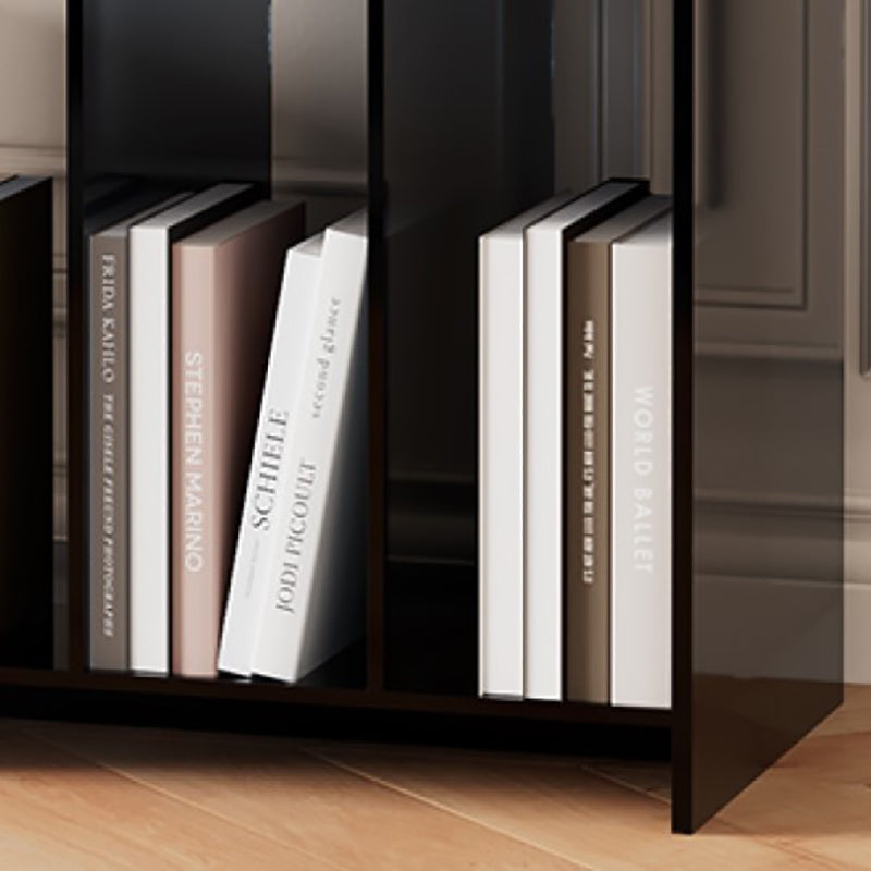 Modern Open Back Standard Bookshelf Acrylic Bookcase with Rectangular Shelves