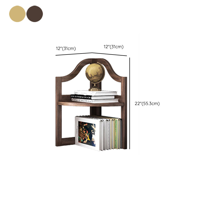 Modern Style Open Back Bookshelf Vertical Wooden Bookcase with Shelves