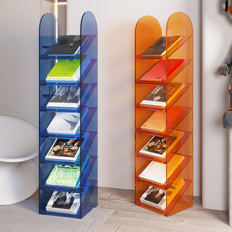 Modern Bookshelf Closed Back Standard Acrylic Bookcase for Study Room