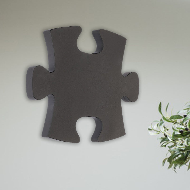 Acryl -Puzzle -Puzzle Wandleuchte Nordische LED -Wandhalterung in Weiß/Schwarz für Wohnzimmer, Weiß/warmes Licht