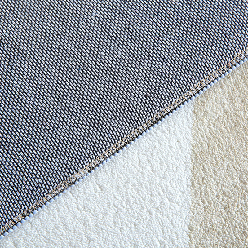 Modern Beige Rug Polyester Color Lump Rug Washable Rug for Living Room