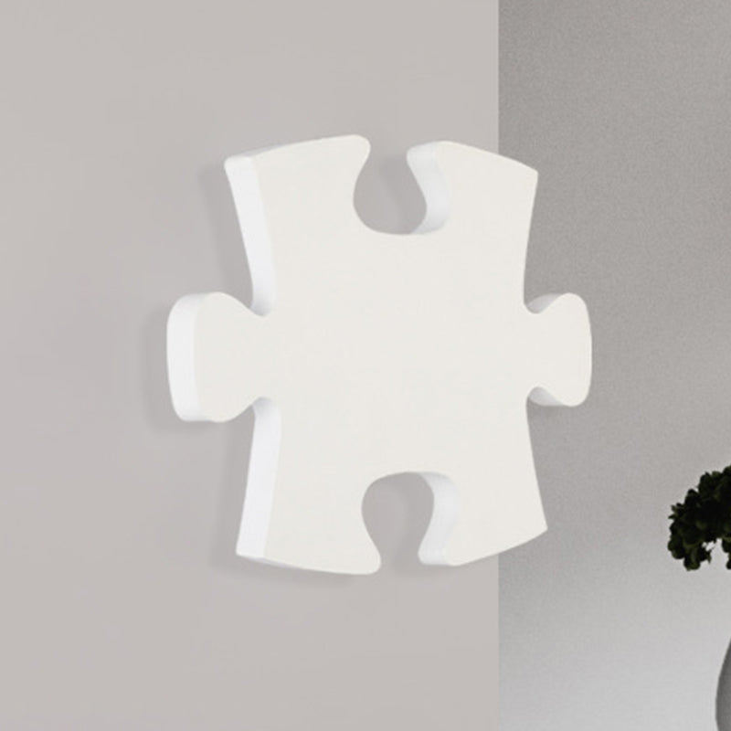 Acryl -Puzzle -Puzzle Wandleuchte Nordische LED -Wandhalterung in Weiß/Schwarz für Wohnzimmer, Weiß/warmes Licht