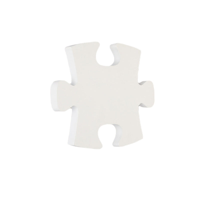 Acrylic Jigsaw Puzzle Wall Sconce Nordic LED Wall Mount Lighting in White/Black for Living Room, White/Warm Light