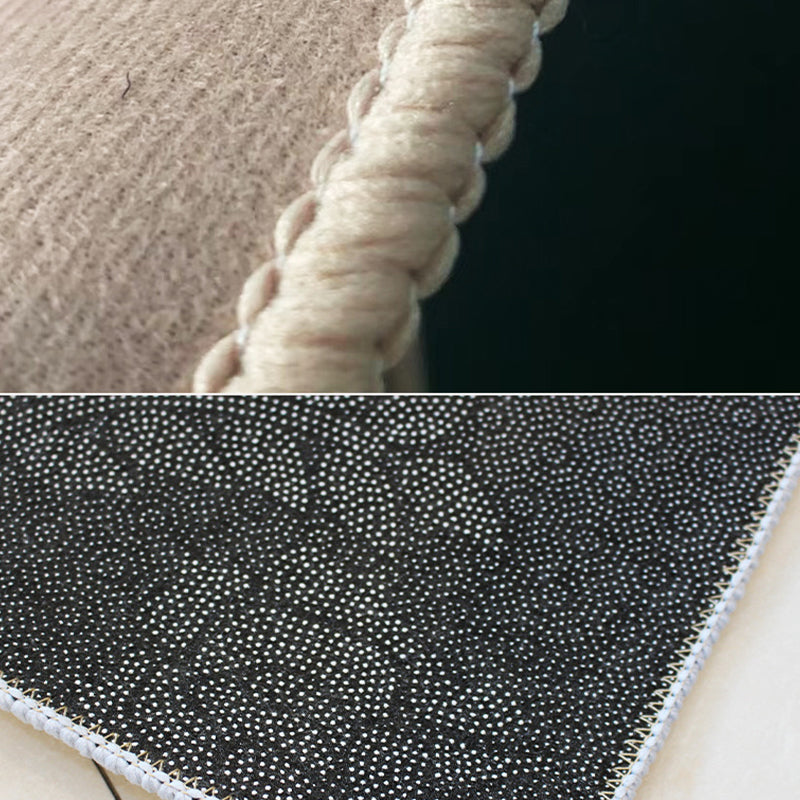 Nordic White Rug Polyester Color Piece Rug Tear Resistant Rug for Living Room