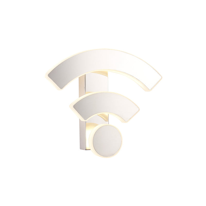 Acryl Wifi-achtige wandmontage Lichtlijn Noordse LED Witwand SCONCE LAMP IN WIT/WART LICHT
