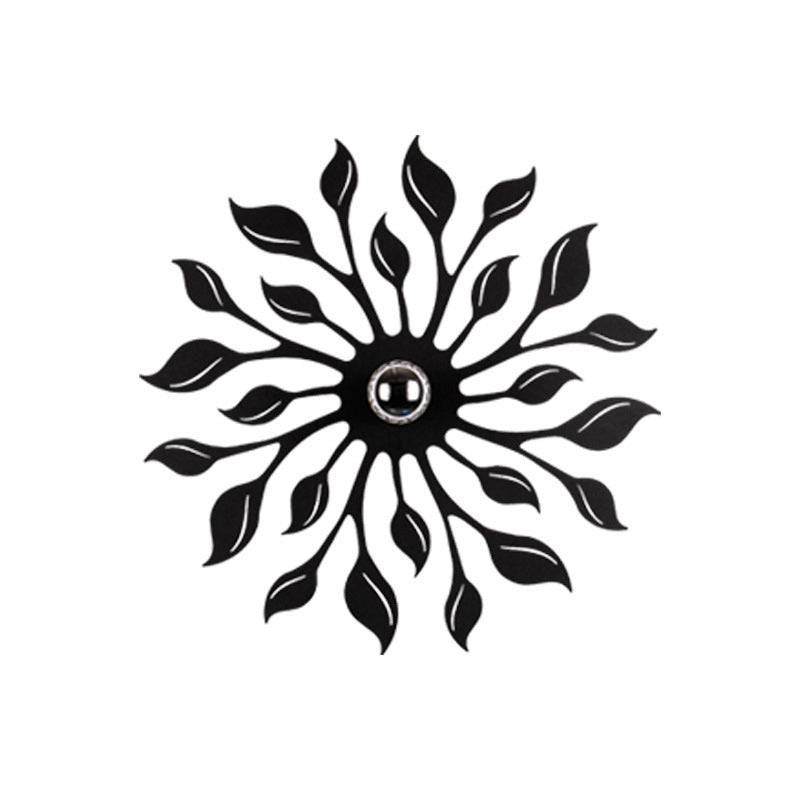 Black Finish Blossom Wall Sconce Light Nordic LED Metal Wall Mounted Lamp for Living Room